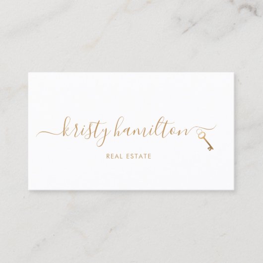 berufliches Anwesen Immobilien Schlüsselgeschäft Visitenkarte (Vorderseite)