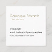 Berufliches Aqua Blue Watercolor Quadratische Visitenkarte (Rückseite)