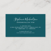 Berufliches Aquamarines Gold Abstrakt Visitenkarte (Rückseite)