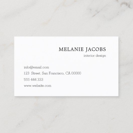 berufliches Aquarellblau Visitenkarte (Rückseite)