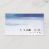 berufliches Aquarellblau Visitenkarte (Vorderseite)