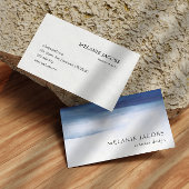 berufliches Aquarellblau Visitenkarte