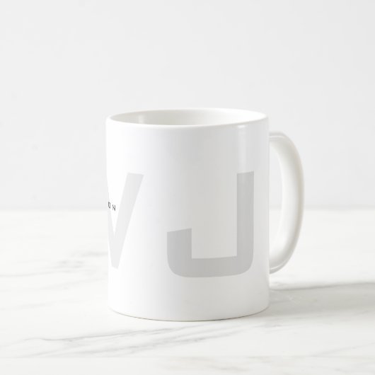 Berufliches Architekten-Monogramm Schwarzweiss Kaffeetasse (VorderseiteRechts)