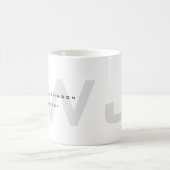 Berufliches Architekten-Monogramm Schwarzweiss Kaffeetasse (Mittel)