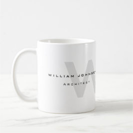 Berufliches Architekten-Monogramm Schwarzweiss Kaffeetasse