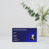 Berufliches Auto | Blau Visitenkarte (Stehend Vorderseite)