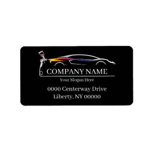 Berufliches Auto Body Paint Shop Automotive Adressaufkleber