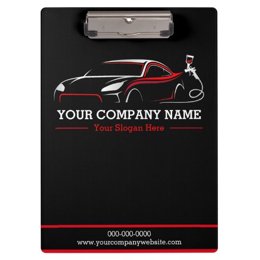 Berufliches Auto Body Paint Shop Automotive Klemmbrett (Vorderseite)