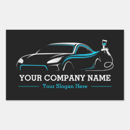 Berufliches Auto Body Paint Shop Automotive Label Rechteckiger Aufkleber