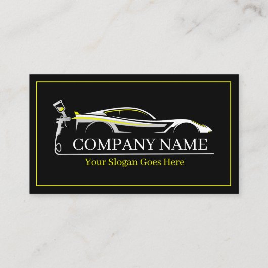 Berufliches Auto Body Paint Shop Automotive Visitenkarte (Vorderseite)