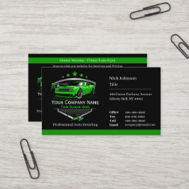 Berufliches Auto im Detail Autoabwasch-Unternehmen Visitenkarte
