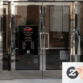 Berufliches Auto im Detail Autowaschanlage Fensteraufkleber