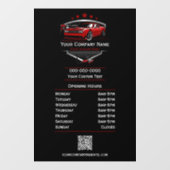 Berufliches Auto im Detail Autowaschanlage Fensteraufkleber (Blatt)