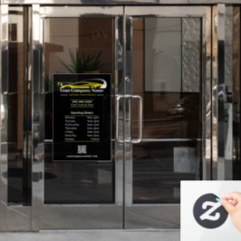 Berufliches Auto im Detail Autowaschanlage Fensteraufkleber