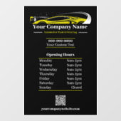 Berufliches Auto im Detail Autowaschanlage Fensteraufkleber (Blatt)