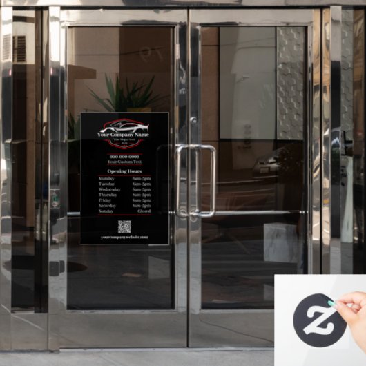 Berufliches Auto im Detail Autowaschanlage Fensteraufkleber (Büro Tür)