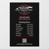 Berufliches Auto im Detail Autowaschanlage Fensteraufkleber (Blatt)