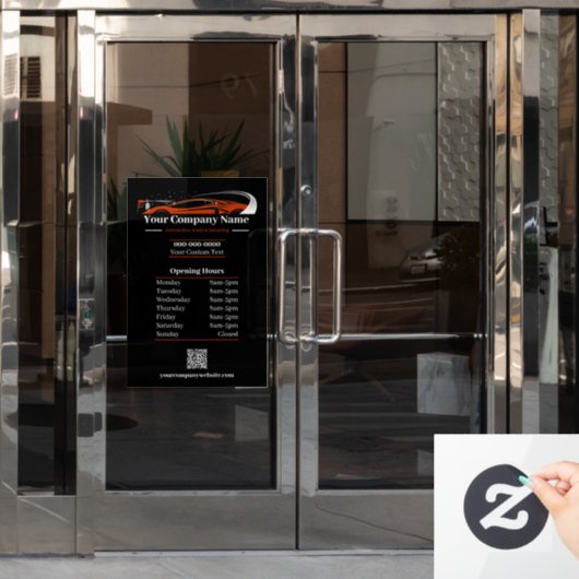 Berufliches Auto im Detail Autowaschanlage Fensteraufkleber (Büro Tür)