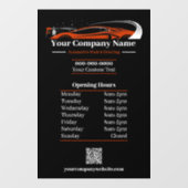 Berufliches Auto im Detail Autowaschanlage Fensteraufkleber (Blatt)