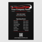 Berufliches Auto im Detail Autowaschanlage Fensteraufkleber (Blatt)