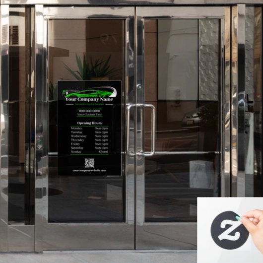 Berufliches Auto im Detail Autowaschanlage Fensteraufkleber (Büro Tür)