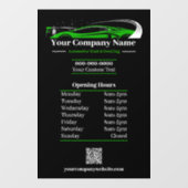 Berufliches Auto im Detail Autowaschanlage Fensteraufkleber (Blatt)