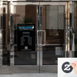 Berufliches Auto im Detail Autowaschanlage Fensteraufkleber