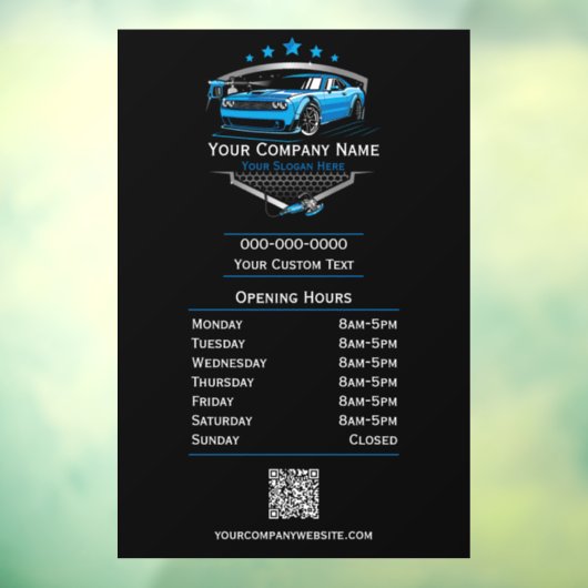 Berufliches Auto im Detail Autowaschanlage Fensteraufkleber (Blatt 3)