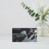 Berufliches Auto mit detaillierten Logoangaben für Visitenkarte (Stehend Vorderseite)