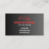 Berufliches Auto mit detaillierten Logoangaben für Visitenkarte (Rückseite)