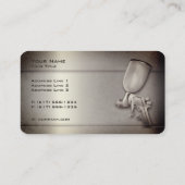Berufliches Auto | Sepia Visitenkarte (Rückseite)