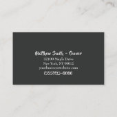 Berufliches Auto Visitenkarte (Rückseite)