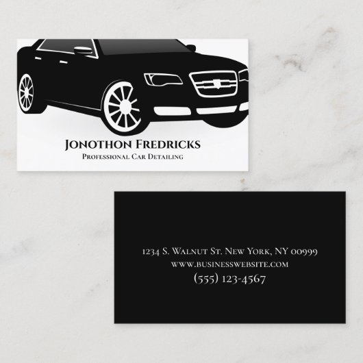Berufliches Auto Visitenkarte (Vorne/Hinten)
