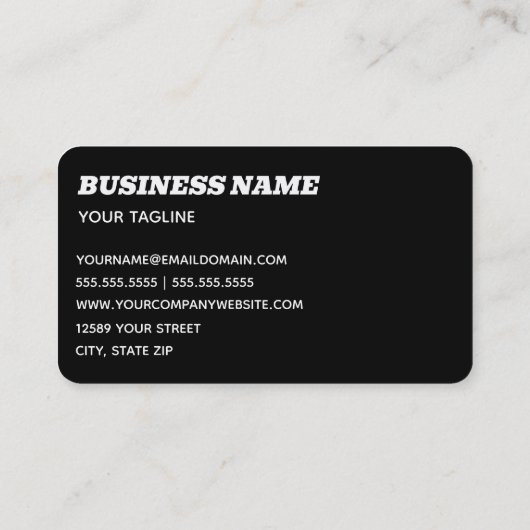 Berufliches Auto Visitenkarte (Rückseite)