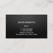 Berufliches Auto zur Reparatur von Schwarzmetall Visitenkarte (Rückseite)