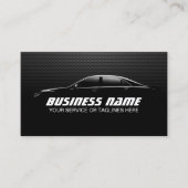 Berufliches Auto zur Reparatur von Schwarzmetall Visitenkarte (Vorderseite)