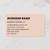 Berufliches Autofenster Solarleuchten Visitenkarte (Rückseite)