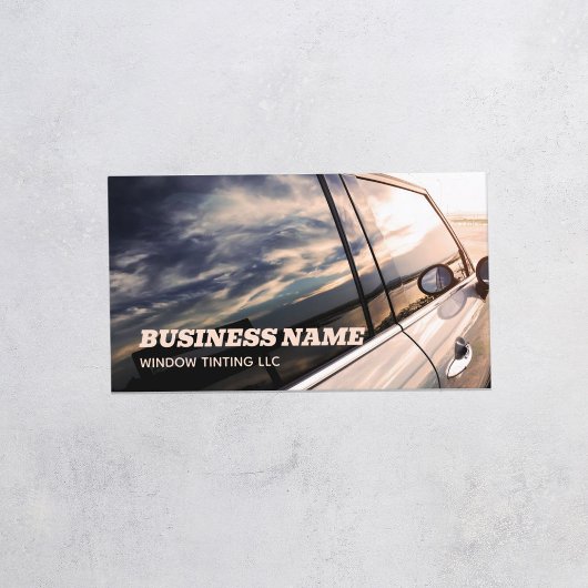 Berufliches Autofenster Solarleuchten Visitenkarte