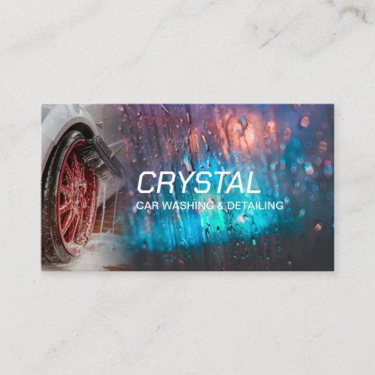 Berufliches Autowaschen und Auto im Detail Visitenkarte (Vorderseite)