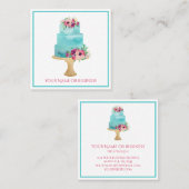 Berufliches Bäckerchen im Aquarium Quadratische Visitenkarte (Vorne/Hinten)