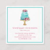 Berufliches Bäckerchen im Aquarium Quadratische Visitenkarte (Rückseite)