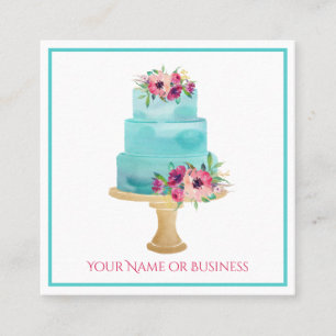 Berufliches Bäckerchen im Aquarium Quadratische Visitenkarte