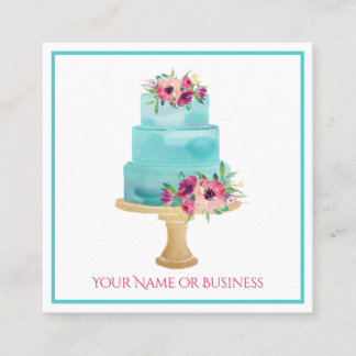 Berufliches Bäckerchen im Aquarium Quadratische Visitenkarte