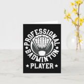 Berufliches Badminton Player Shuttle-T-Shirt Karte (Gelbe Blume)