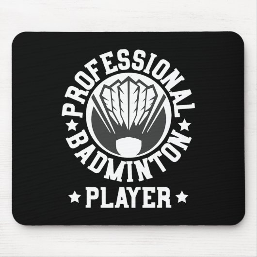 Berufliches Badminton Player Shuttle-T-Shirt Mousepad (Vorne)
