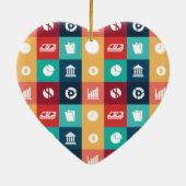 Berufliches Banker-Iconic-Piktogramm Keramikornament (Hinten)