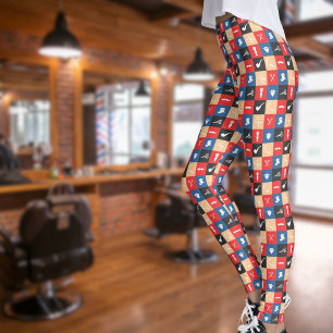 Berufliches Barber-Iconic-Piktogramm Leggings