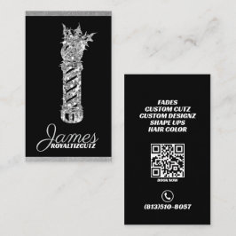 Berufliches Barber Shop Crown-Logo Visitenkarte