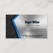 Berufliches Baumaterial Visitenkarte (Rückseite)