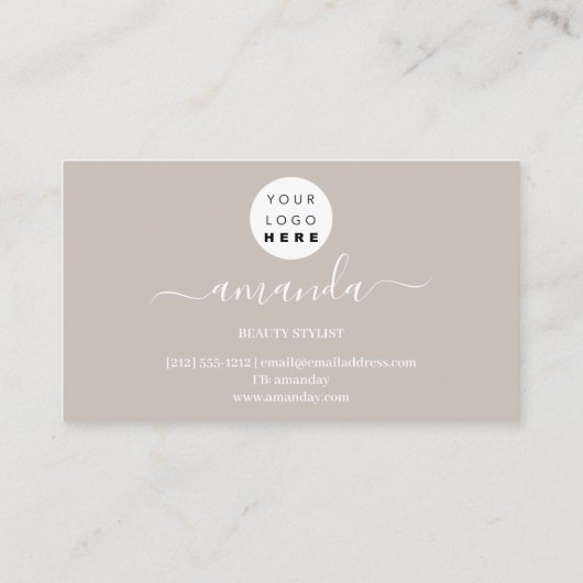 Berufliches Beauty Makeup Logo Gold Confetti Hair Visitenkarte (Rückseite)